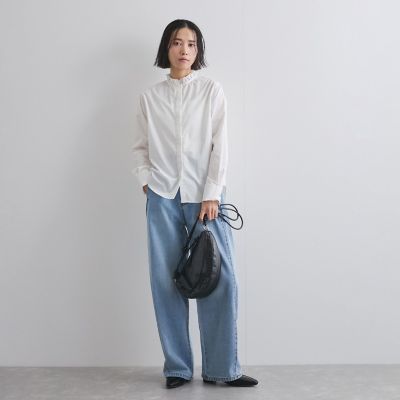 フリル衿ボウタイブラウス≪手洗い可能≫