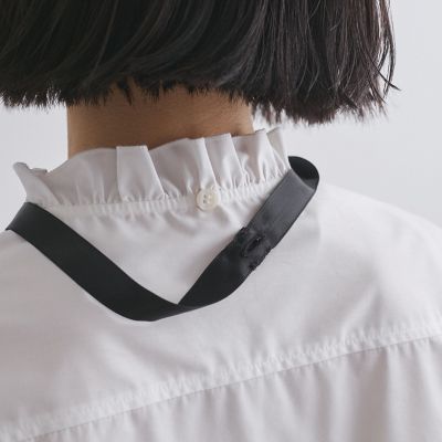 フリル衿ボウタイブラウス≪手洗い可能≫