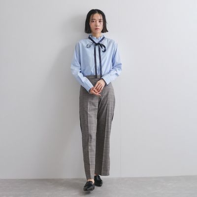フリル衿ボウタイブラウス≪手洗い可能≫