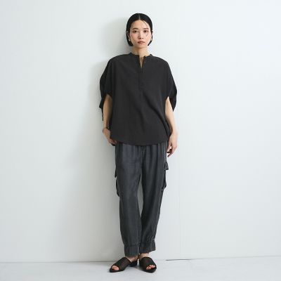 タンブラーブッチャーブラウス≪セットアップ対応／手洗い可能≫