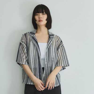 VICKY（Women）/ビッキー グラデーションストライプシャツ≪手洗い可能≫