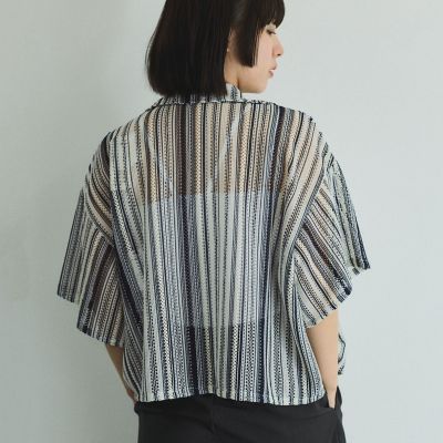 グラデーションストライプシャツ≪手洗い可能≫