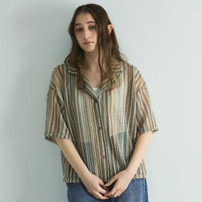 グラデーションストライプシャツ≪手洗い可能≫
