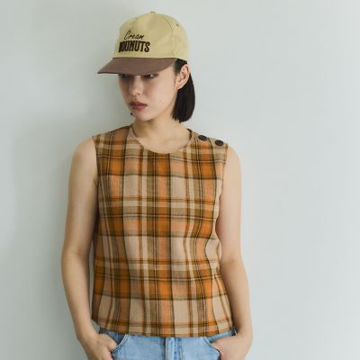 カラミチェックプルブラウス≪手洗い可能≫