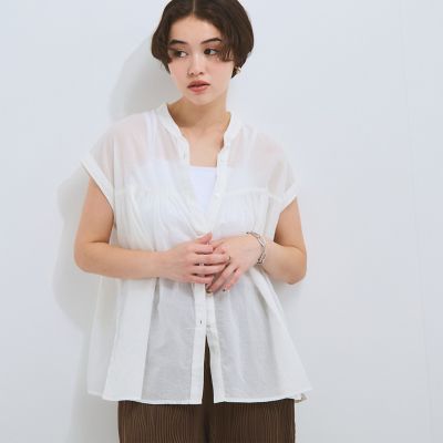 ＜VICKY（Women）＞ボイルフレンチスリーブブラウス≪手洗い可能≫