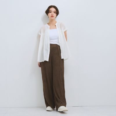ボイルフレンチスリーブブラウス≪手洗い可能≫
