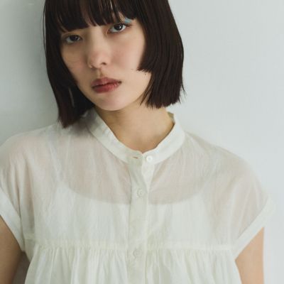 ボイルフレンチスリーブブラウス≪手洗い可能≫