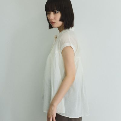 ボイルフレンチスリーブブラウス≪手洗い可能≫