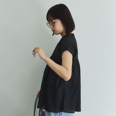 ボイルフレンチスリーブブラウス≪手洗い可能≫