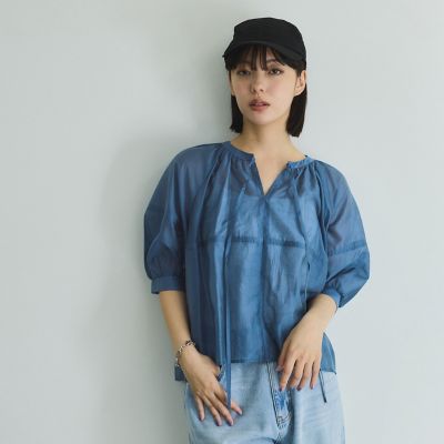 ＜VICKY（Women）＞ローンギャザータックブラウス≪洗濯機で洗える≫
