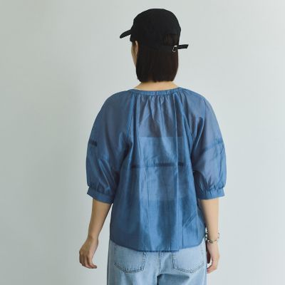 ローンギャザータックブラウス≪洗濯機で洗える≫