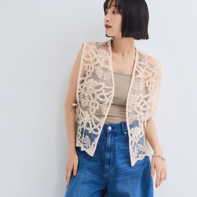 マクラメアミフリンジニットベスト≪手洗い可能≫ | MAYSON GREY