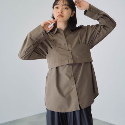 ブロードビスチェ付きブラウス≪手洗い可能≫ | VICKY (Women