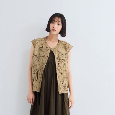 オリエンタル シルク 刺繍ベスト ヴィンテージ アンティーク JIN ABE ホース馬 シルク スカーフ/ ヴィンテージ レディース