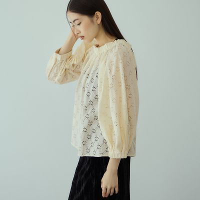 フラワーレーススモックブラウス≪手洗い可能≫ | VICKY（Women