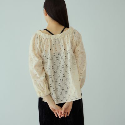 フラワーレーススモックブラウス≪手洗い可能≫ | VICKY (Women