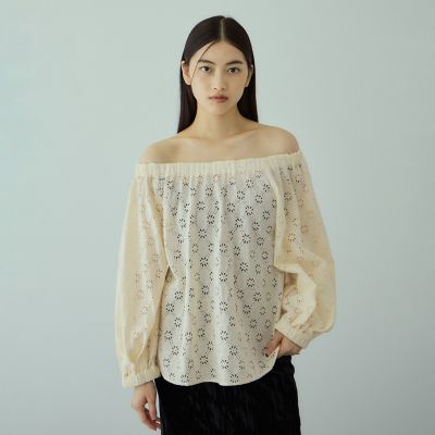 フラワーレーススモックブラウス≪手洗い可能≫ | VICKY (Women