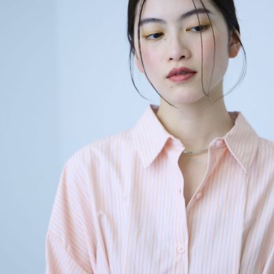 きちんと映え》ストライプウエストタックシャツ | VICKY (Women