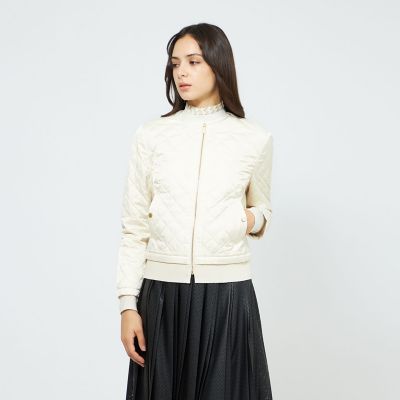 ＜EPOCA (Women)＞サテンキルト　ノーカラージャケット