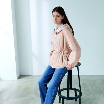 ライトメモリータフタ フーデッドジップブルゾン | EPOCA (Women
