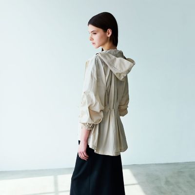 ライトメモリータフタ フーデッドジップブルゾン | EPOCA (Women