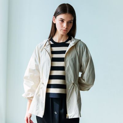 ライトメモリータフタ フーデッドジップブルゾン | EPOCA (Women