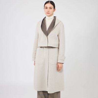 バイカラーウールリバー マルチウェイロングコート | EPOCA (Women