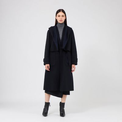 バイカラーウールリバー マルチウェイロングコート | EPOCA (Women