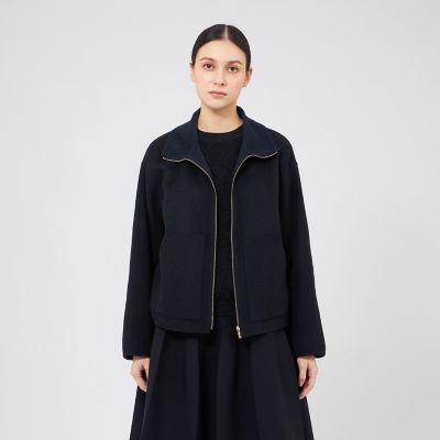バイカラーウールリバー スタンドカラーブルゾン | EPOCA (Women