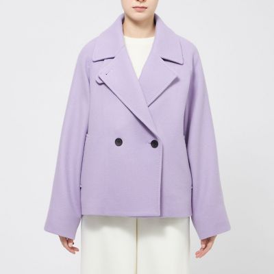 エンポリオ・アルマーニ　ショートコート　紫　パープル　TG36 ジェンマ ウールショートコート | EPOCA (Women)/エポカ | 三越伊勢丹
