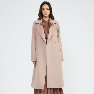 ＜EPOCA (Women)＞ジーロンラムウール　ベルテッドロングコート