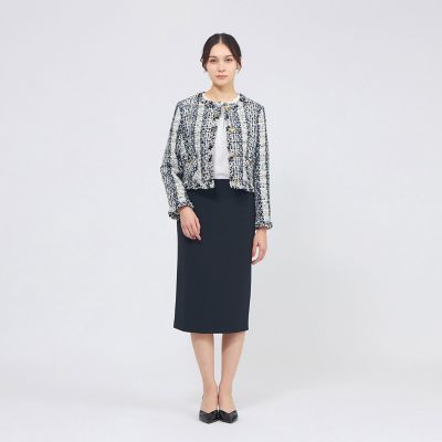 ミックスファンシーツィード ノーカラージャケット | EPOCA (Women