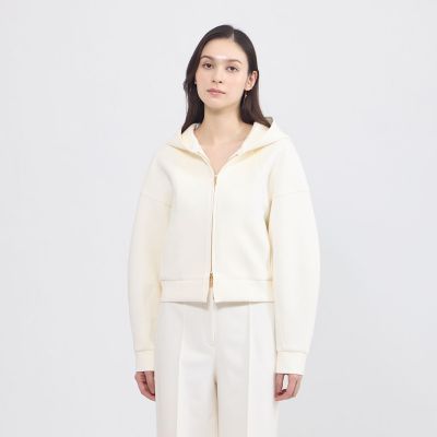 ＜EPOCA (Women)＞ライトコットンダンボール　ジップアップフーディー