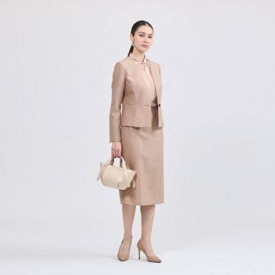 ウールシルクタッサー ノーカラージャケット | EPOCA (Women)/エポカ