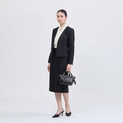 ウールシルクタッサー ノーカラージャケット | EPOCA (Women)/エポカ
