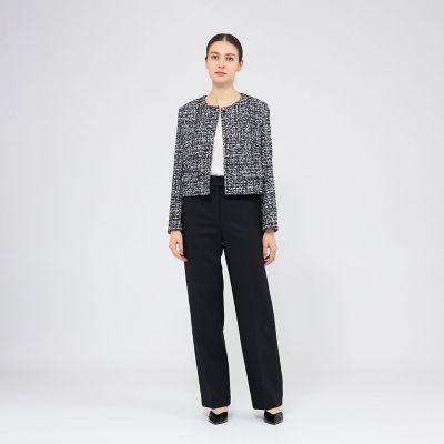 モノトーンファンシーツイード ノーカラージャケット | EPOCA (Women
