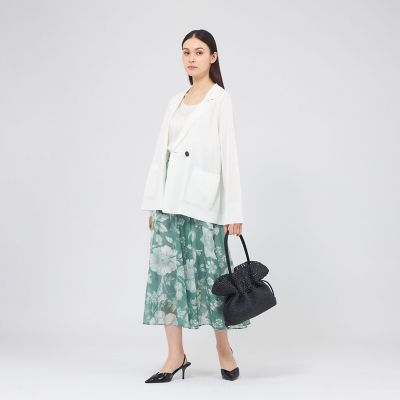 シアーコットンナイロン ダブルブレストニットジャケット | EPOCA