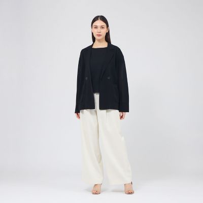 シアーコットンナイロン ダブルブレストニットジャケット | EPOCA
