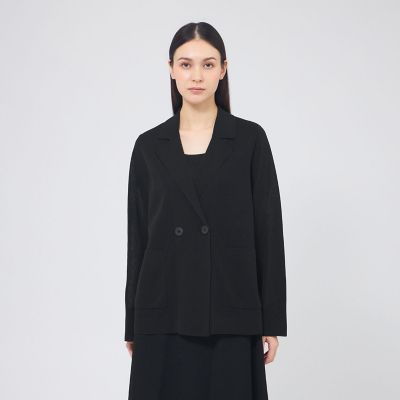 シアーコットンナイロン ダブルブレストニットジャケット | EPOCA