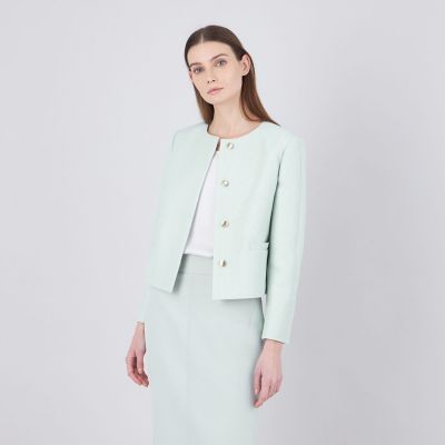 ＜EPOCA (Women)＞【ＥＰＯＣＡ　ＤＩ　ＢＡＳＥ】　メタルラメジャカード　ノーカラージャケット　《ＷＥＢ＆一部店舗限定》