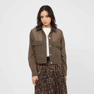＜EPOCA (Women)＞カラミメッシュ　シアーブルゾン