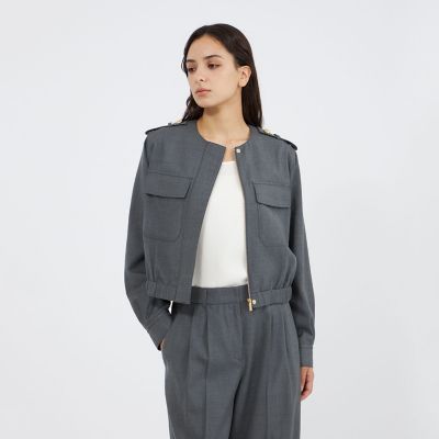 ＜EPOCA (Women)＞ライトウールツイル　クロップドジャケット