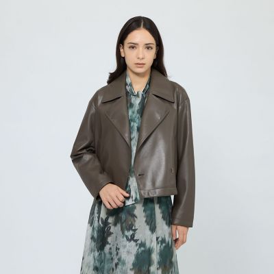 ＜EPOCA (Women)＞フェイクレザー　ライトジャケット