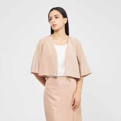 ＜EPOCA (Women)＞【ＥＰＯＣＡ　ＤＩ　ＢＡＳＥ】　シルクダブルクレープ　ボレロジャケット　《ＷＥＢ＆一部店舗限定》