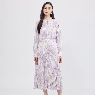＜EPOCA (Women)＞マーブルプリント　プリーツドレス