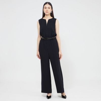 トリアセテートダブルクロス Vネックオールインワン | EPOCA (Women