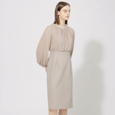 ＜EPOCA (Women)＞【２４　ＴＷＥＮＴＹ　ＦＯＵＲ　Ｎｏｂｌｅ】　シフォンコンビドレス