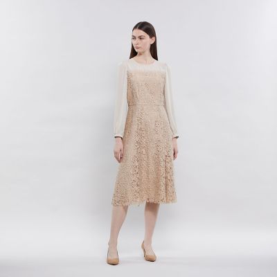 ♡シェリエ♡ デコルテレースドッキングドレス コットンリバーレース ドッキングドレス | EPOCA (Women)/エポカ