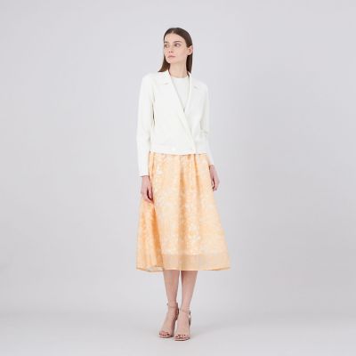 【EPOCA La maglia】 ニットドレス& 花柄シフォンブラウスセット La maglia】 ジャカードコンビニットドレス | EPOCA (Women