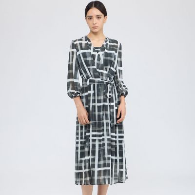 ジオメトリックプリント カシュクールワンピース | EPOCA (Women